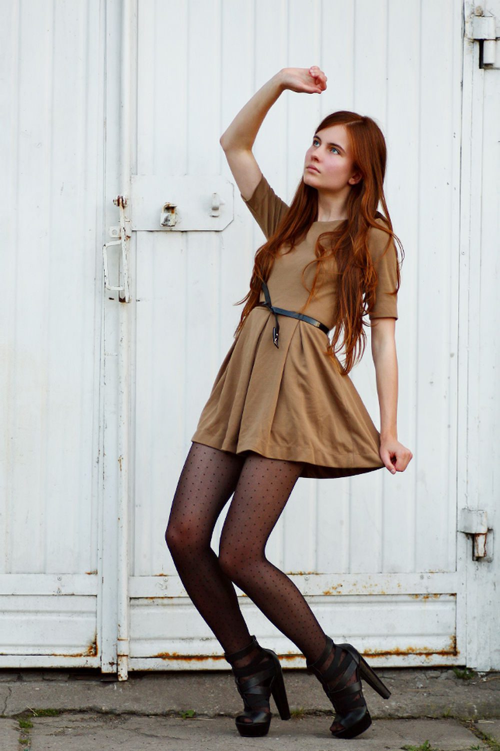 How to Style Black Polka Dot Tights