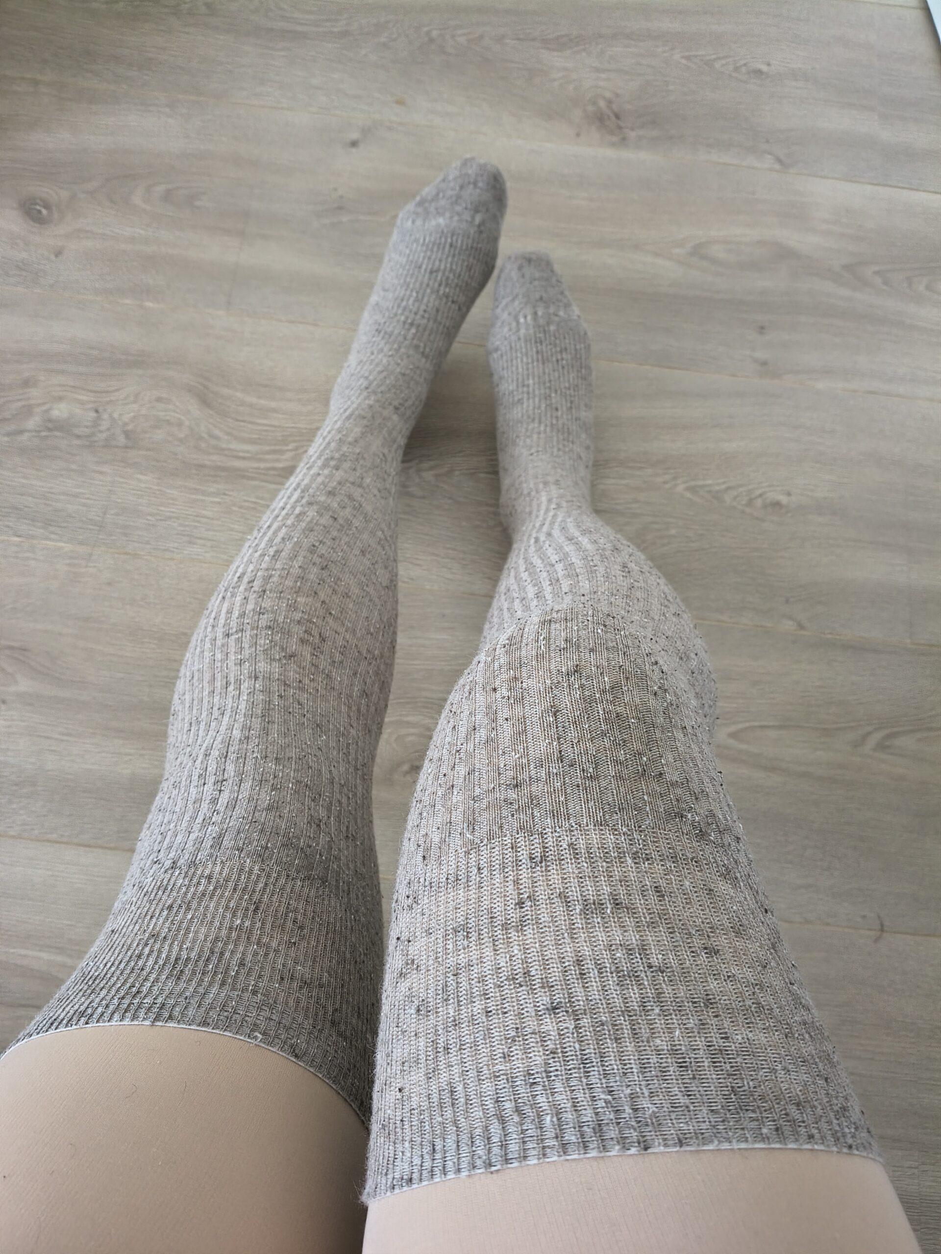 Heather Grey Ribbed Knit Socks - Socks Vinted Find - Thrift