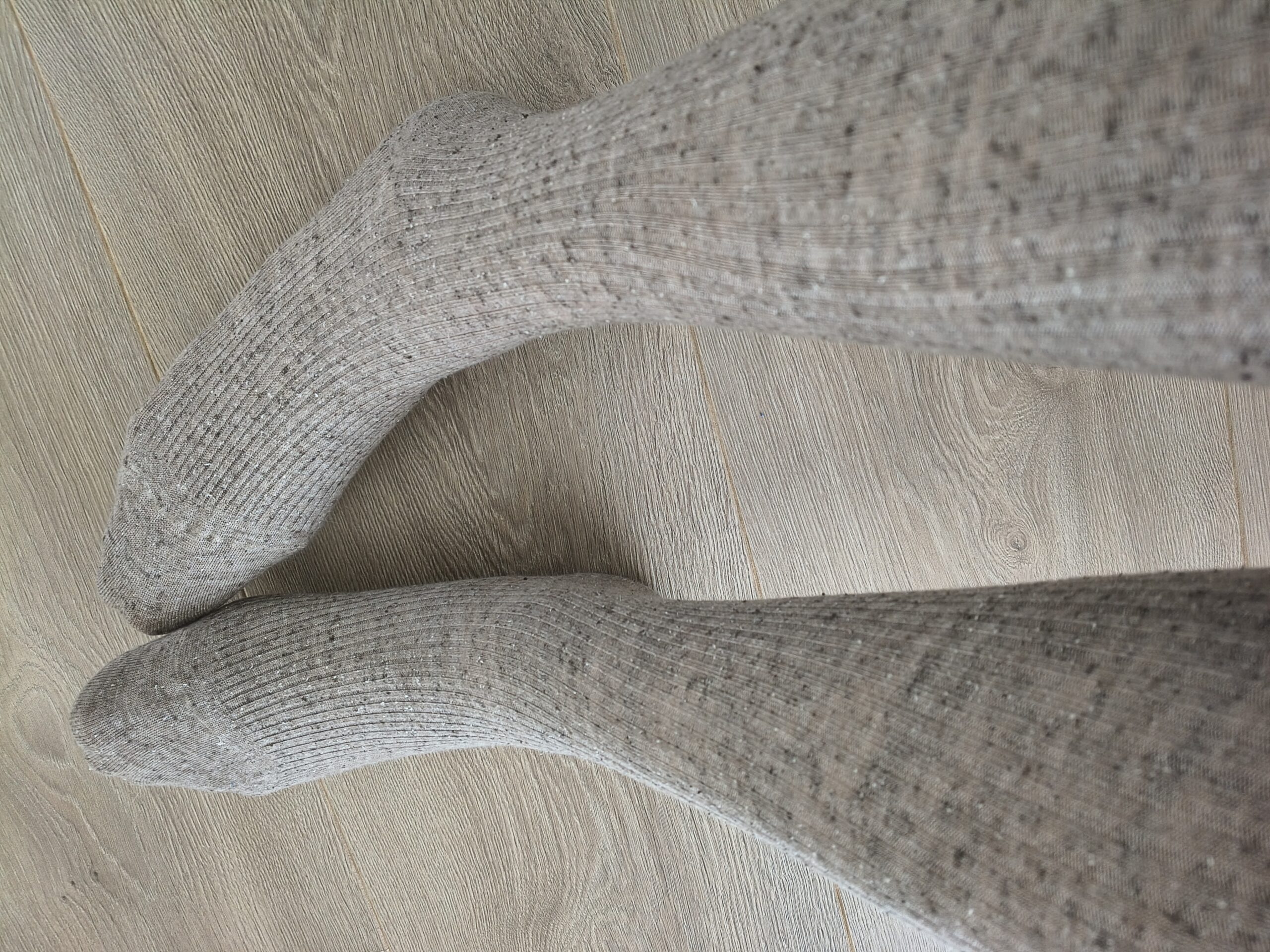 Heather Grey Ribbed Knit Socks - Socks Vinted Find - Thrift