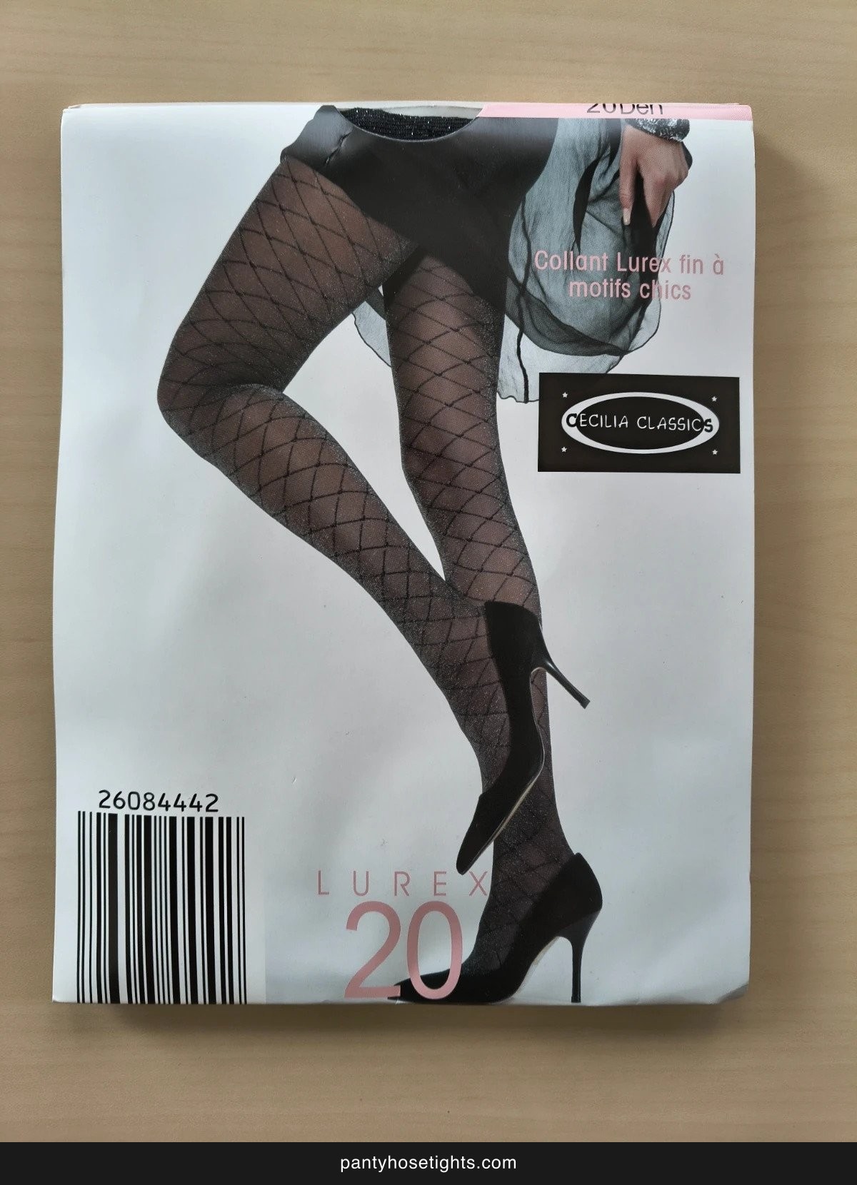 Black Diamond-Pattern Shimmer Party Tights photo 10