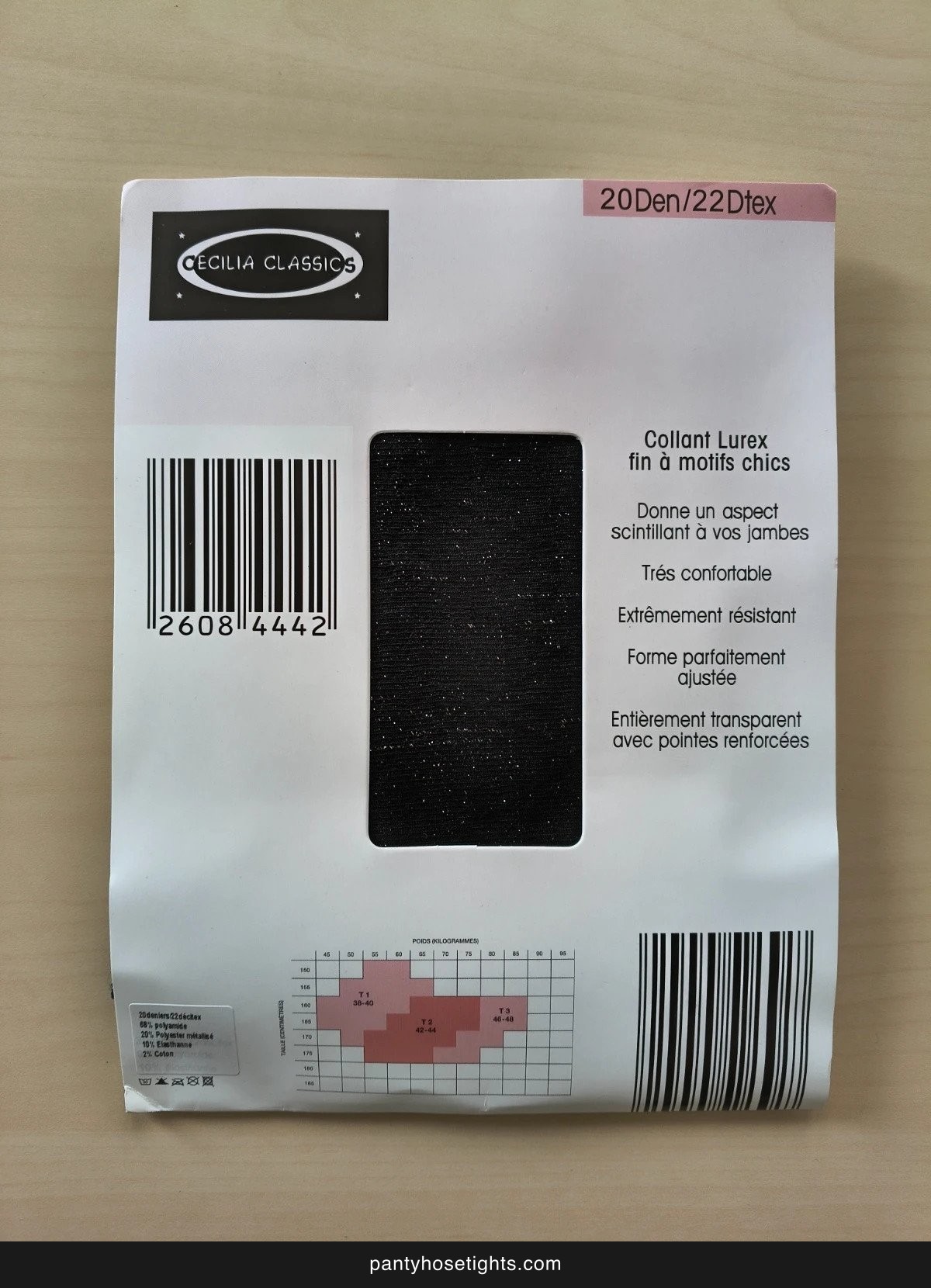 Black Diamond-Pattern Shimmer Party Tights photo 9