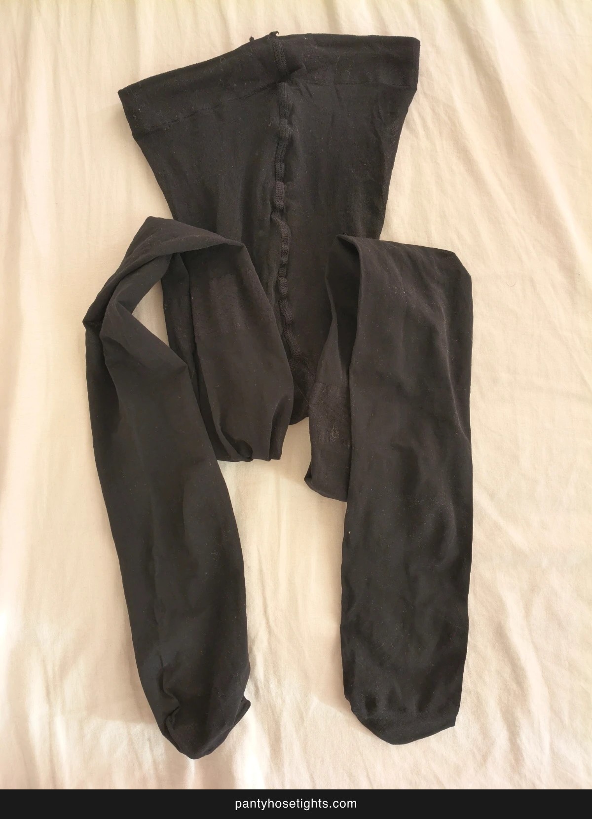 Black Faux Thigh-High Band Tights photo 3