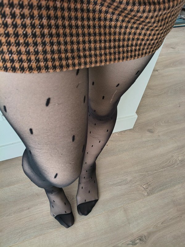 Sheer Black Dash-Print Tights photo 6