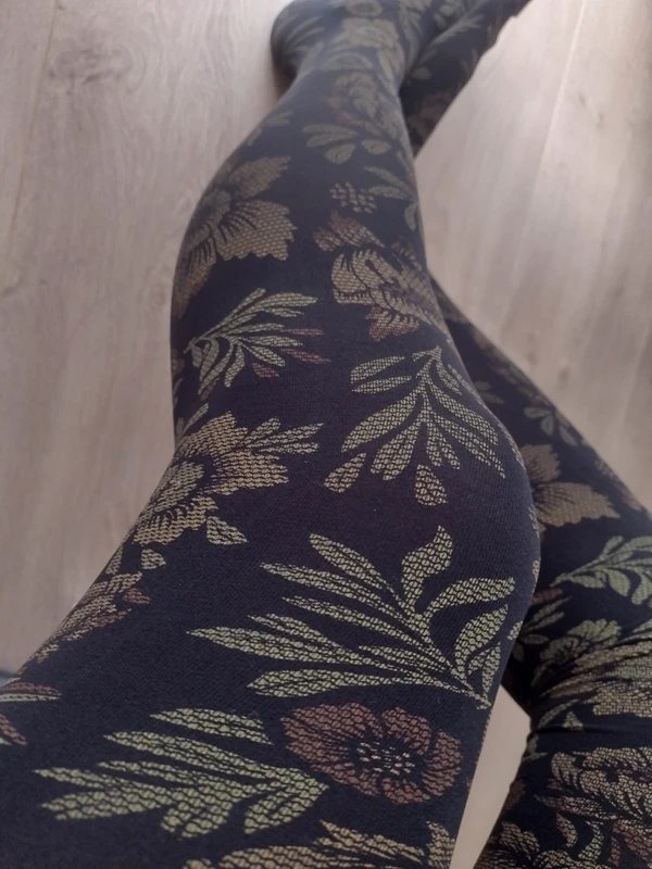 Botanical Lace-Print Tights