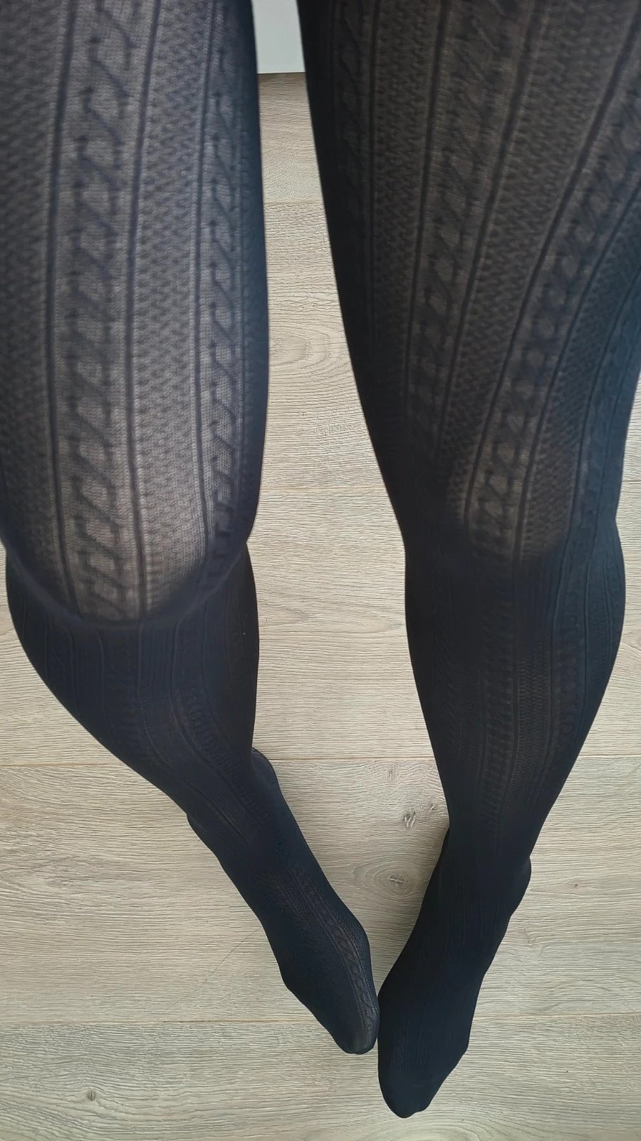 Cable-Rib Cosy Black Tights photo 2