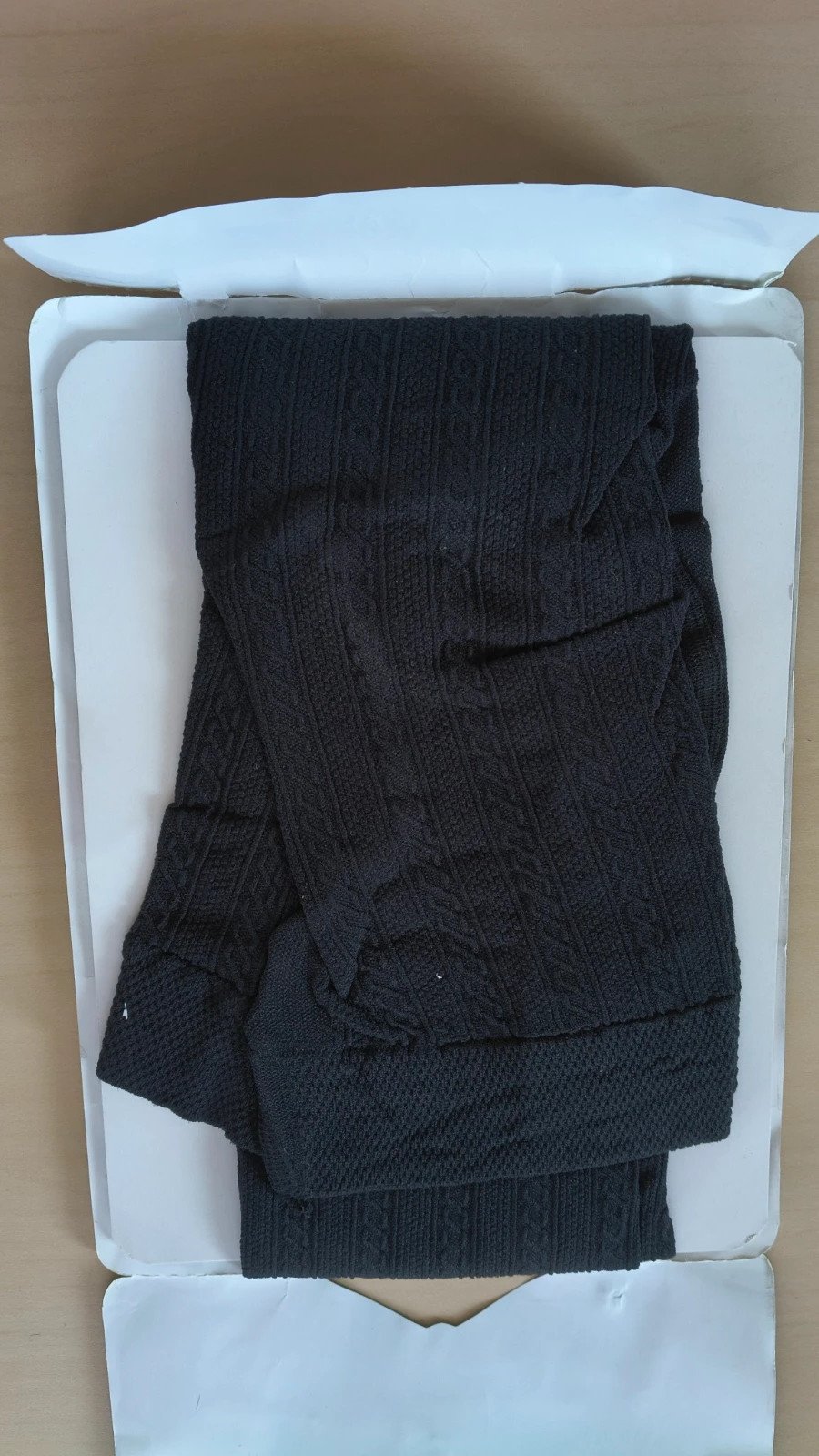 Cable-Rib Cosy Black Tights photo 7