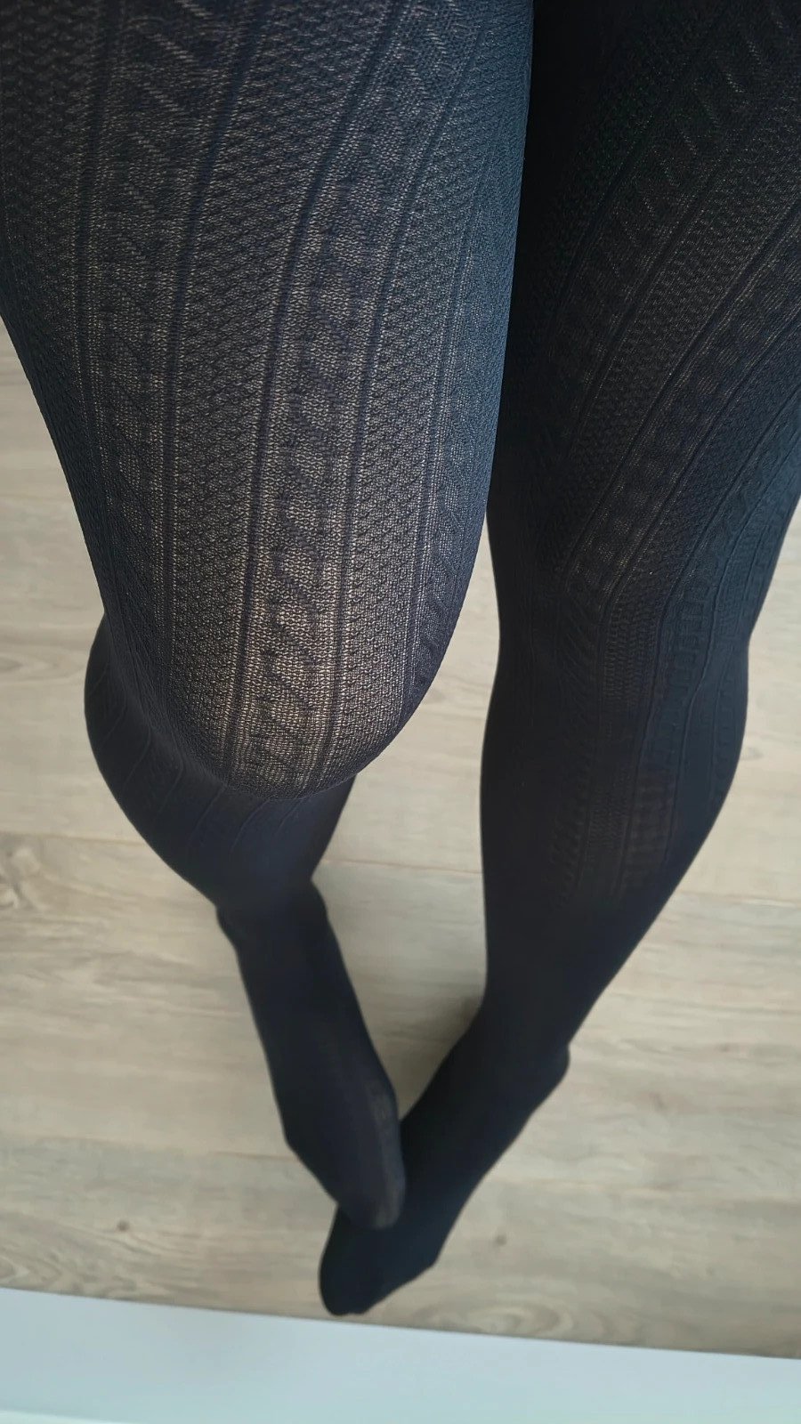 Cable-Rib Cosy Black Tights photo 8
