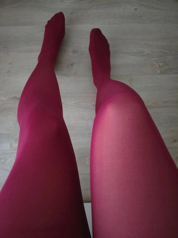 Deep Burgundy Semi-Opaque Tights photo 2