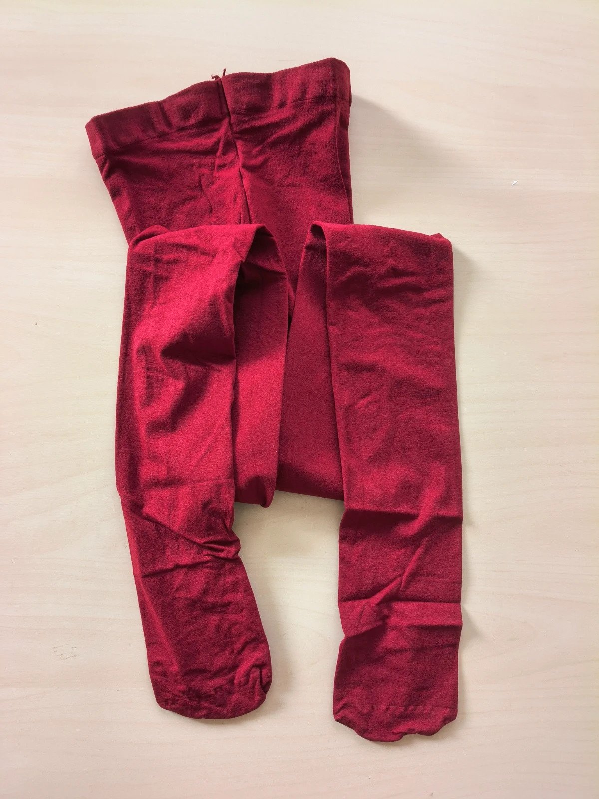 Cherry Red Velvet-Touch Tights photo 6