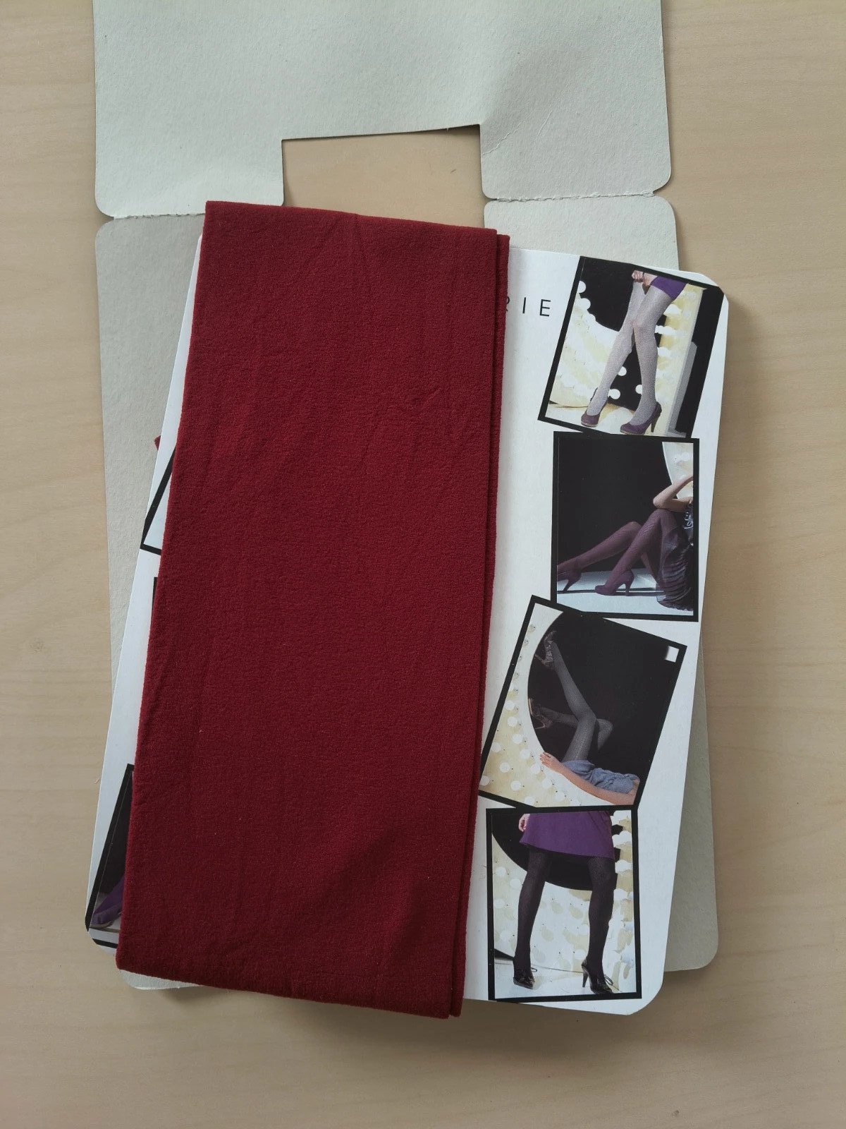 Cherry Red Velvet-Touch Tights photo 9