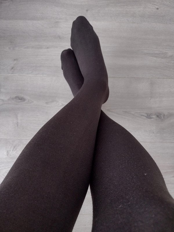 Brushed Black Opaque Tights