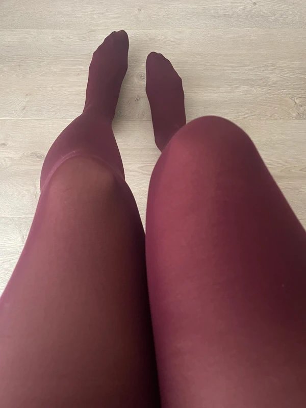 Classic Burgundy Opaque Tights