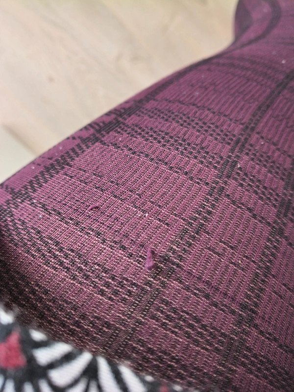 Burgundy Vintage Windowpane Tights photo 6
