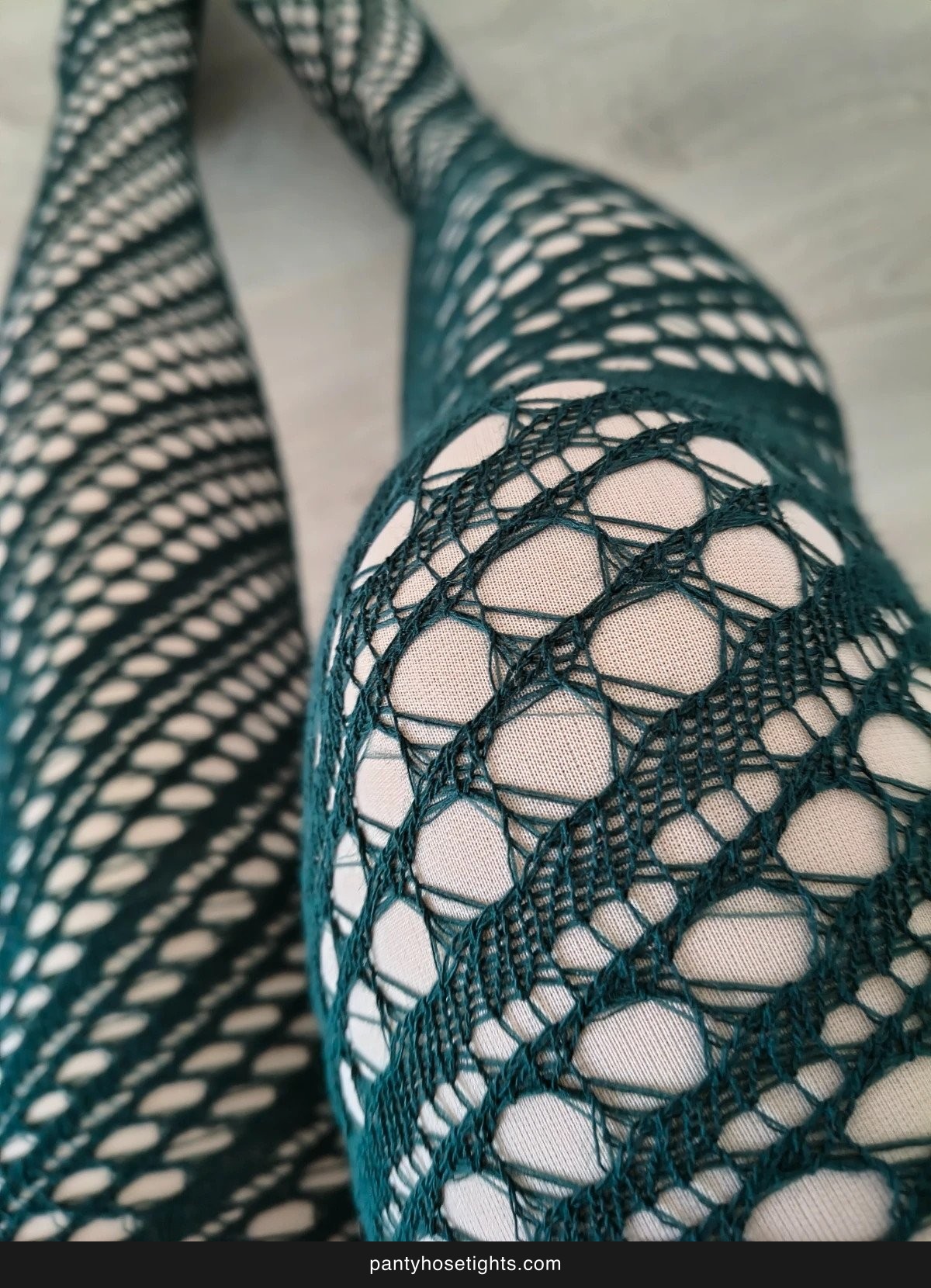 Dark Green Crochet Lace Thigh-Highs photo 2