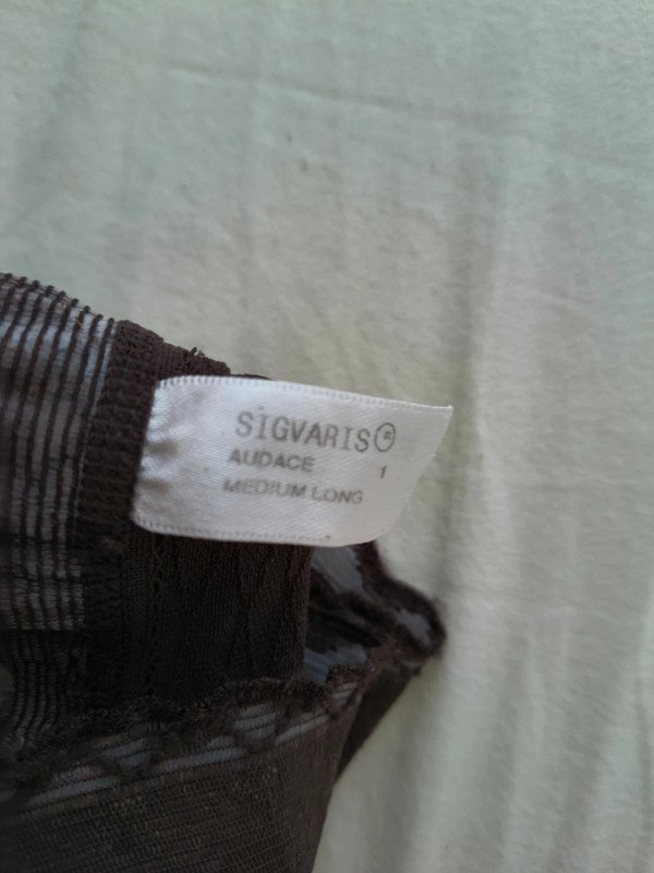 Brown Diamond Jacquard Thigh-High Stockings photo 11