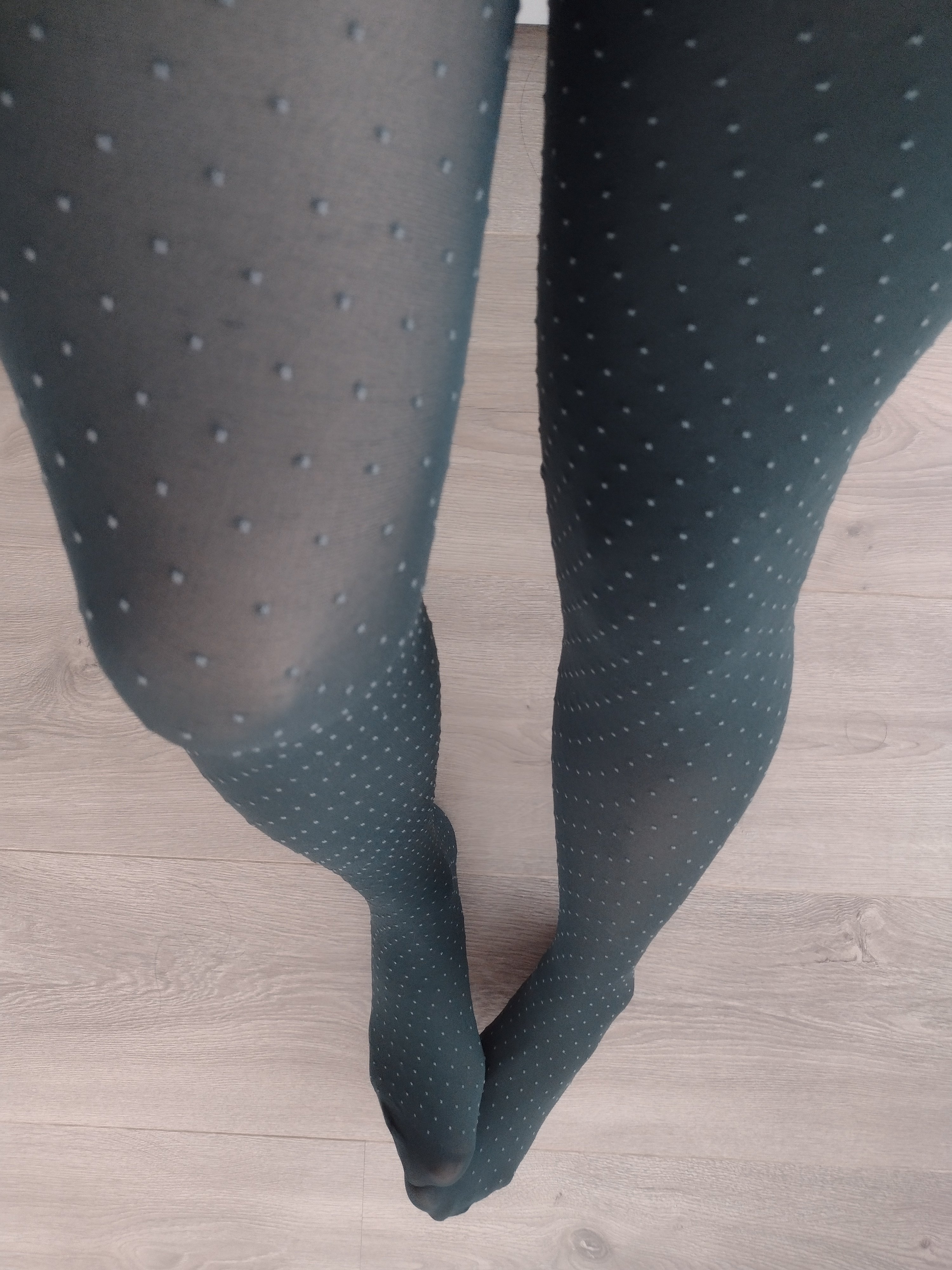Deep Green Polka Dot Tights