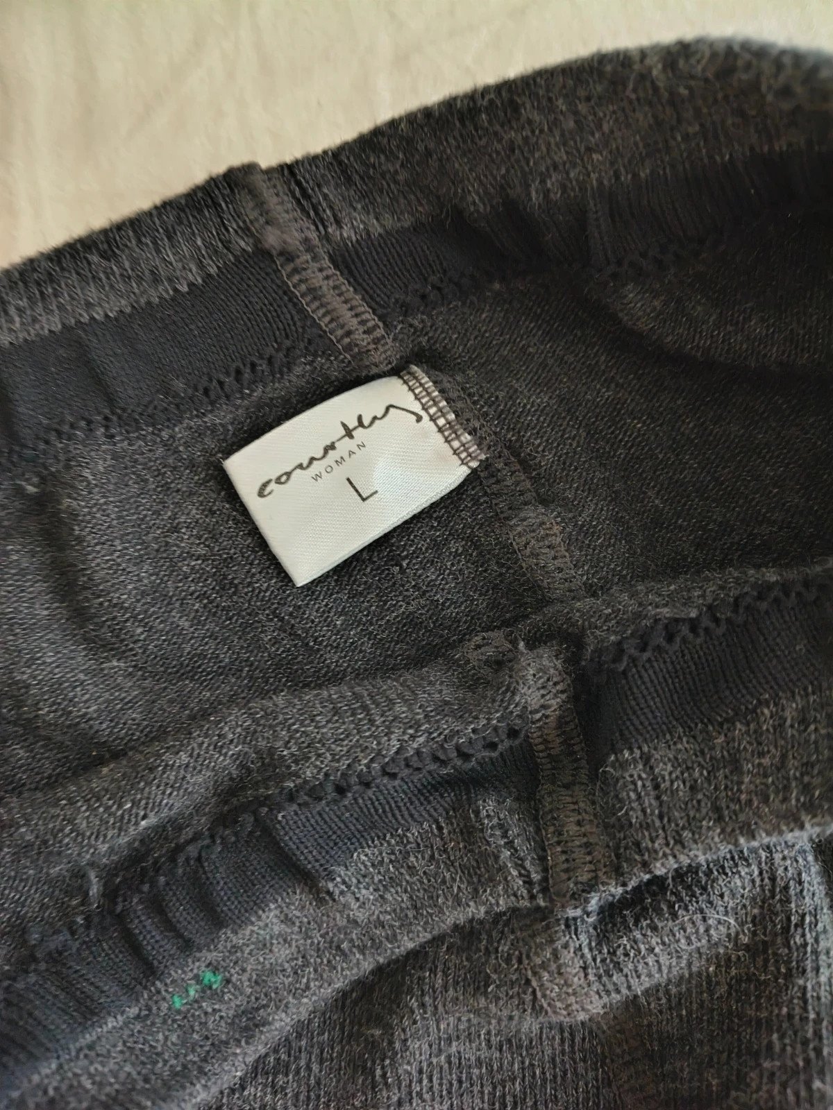 Charcoal Ribbed Cotton Leggings photo 10