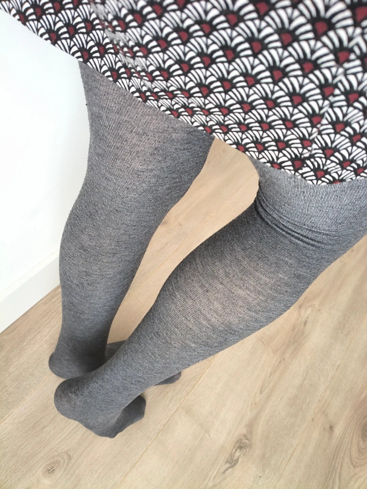 Heathered Grey Ribbed Wool Tights photo 10