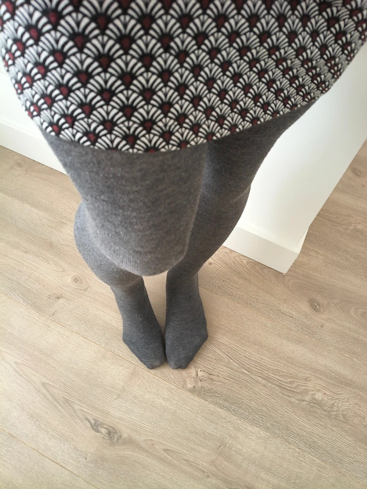 Heathered Grey Ribbed Wool Tights photo 8