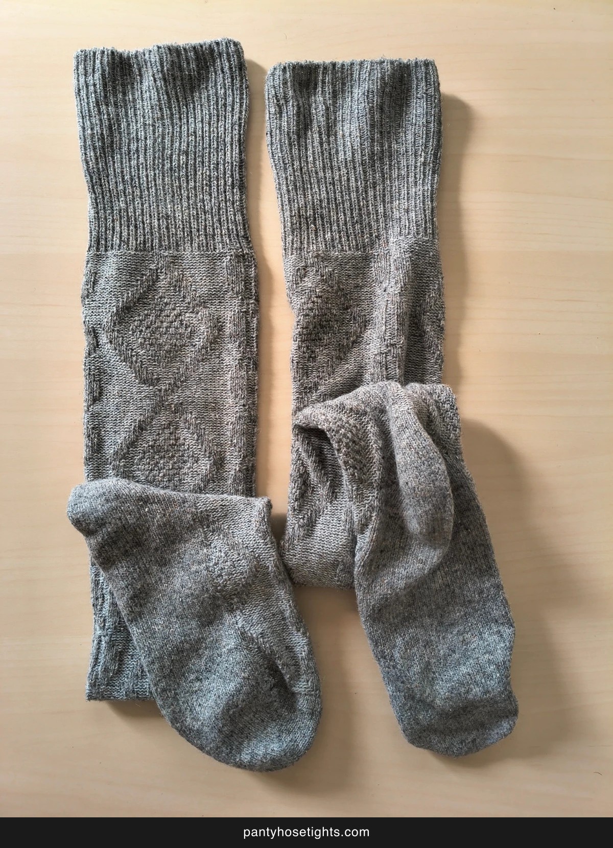 Grey Thick Knit Over-The-Knee Socks photo 2