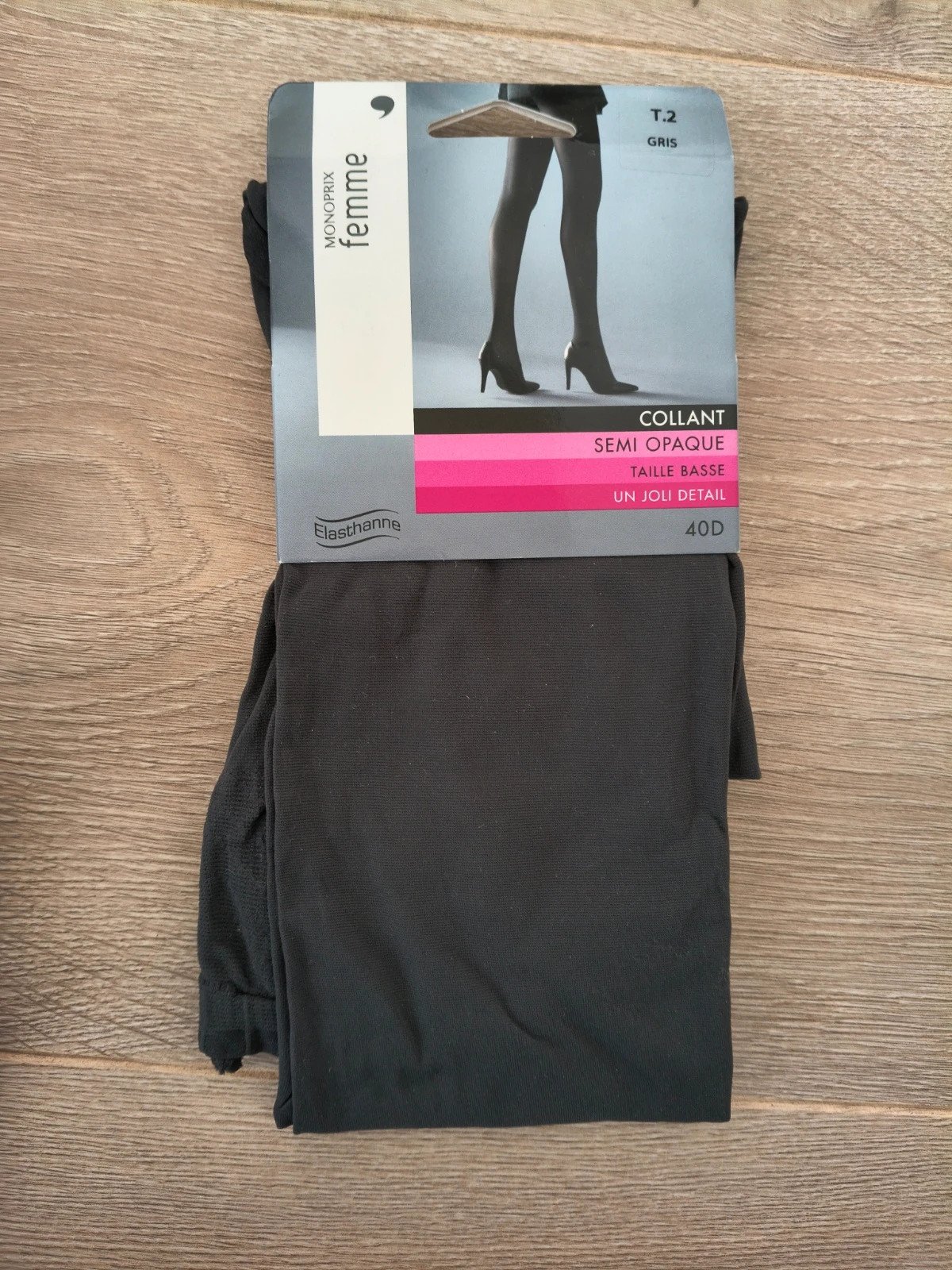 Monoprix 40 Denier Grey Tights