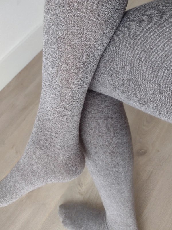 Heather Grey Knit Tights