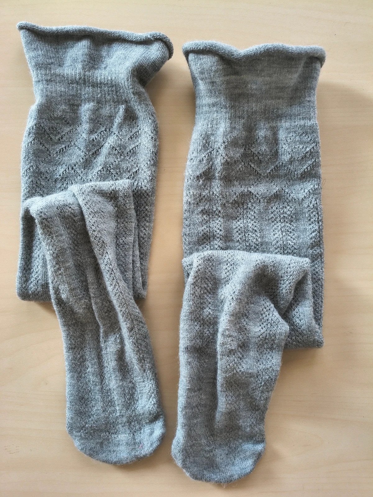 Grey Chevron Lace Thigh-High Socks photo 11