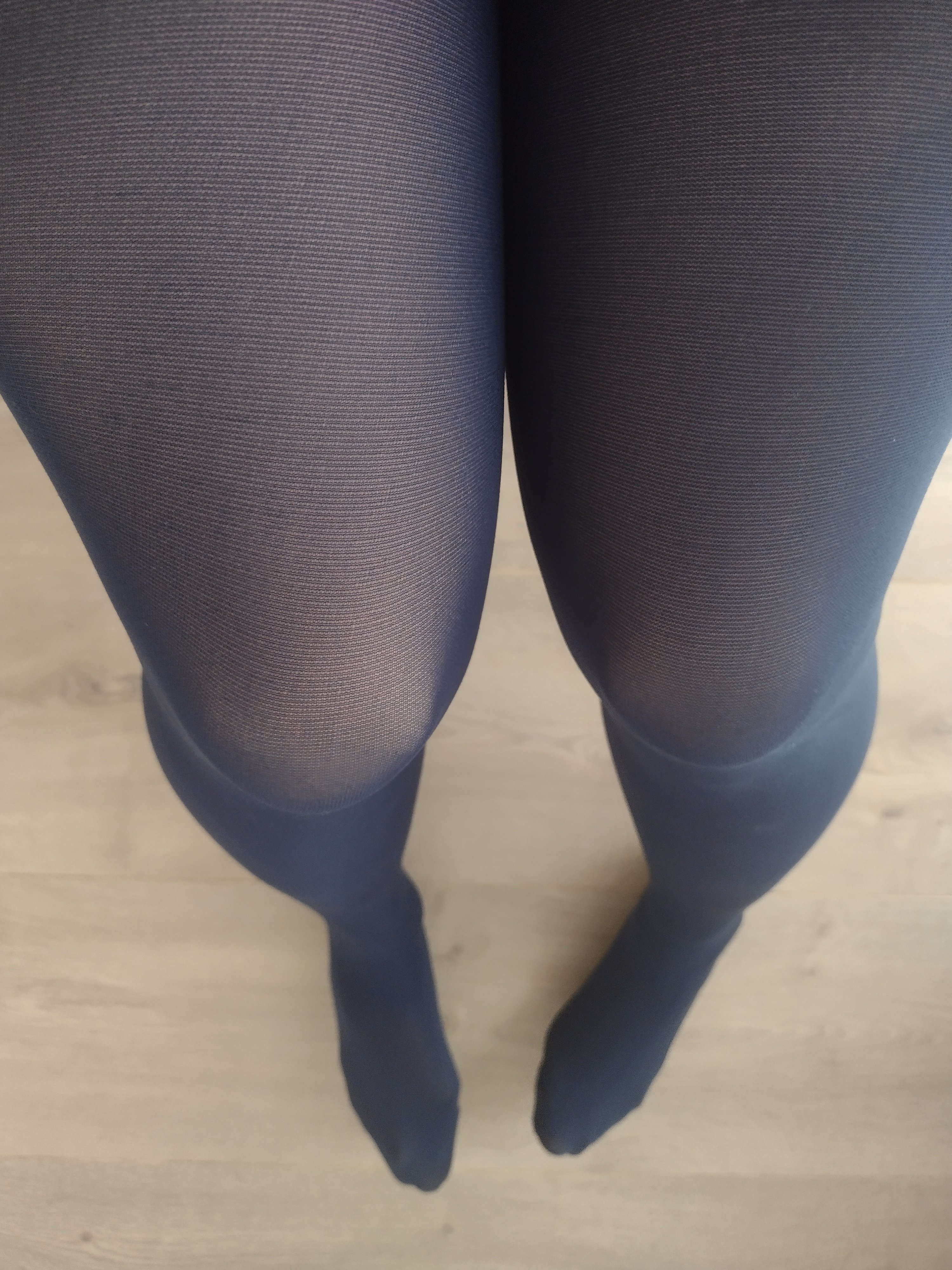 Navy Ribbed Tights