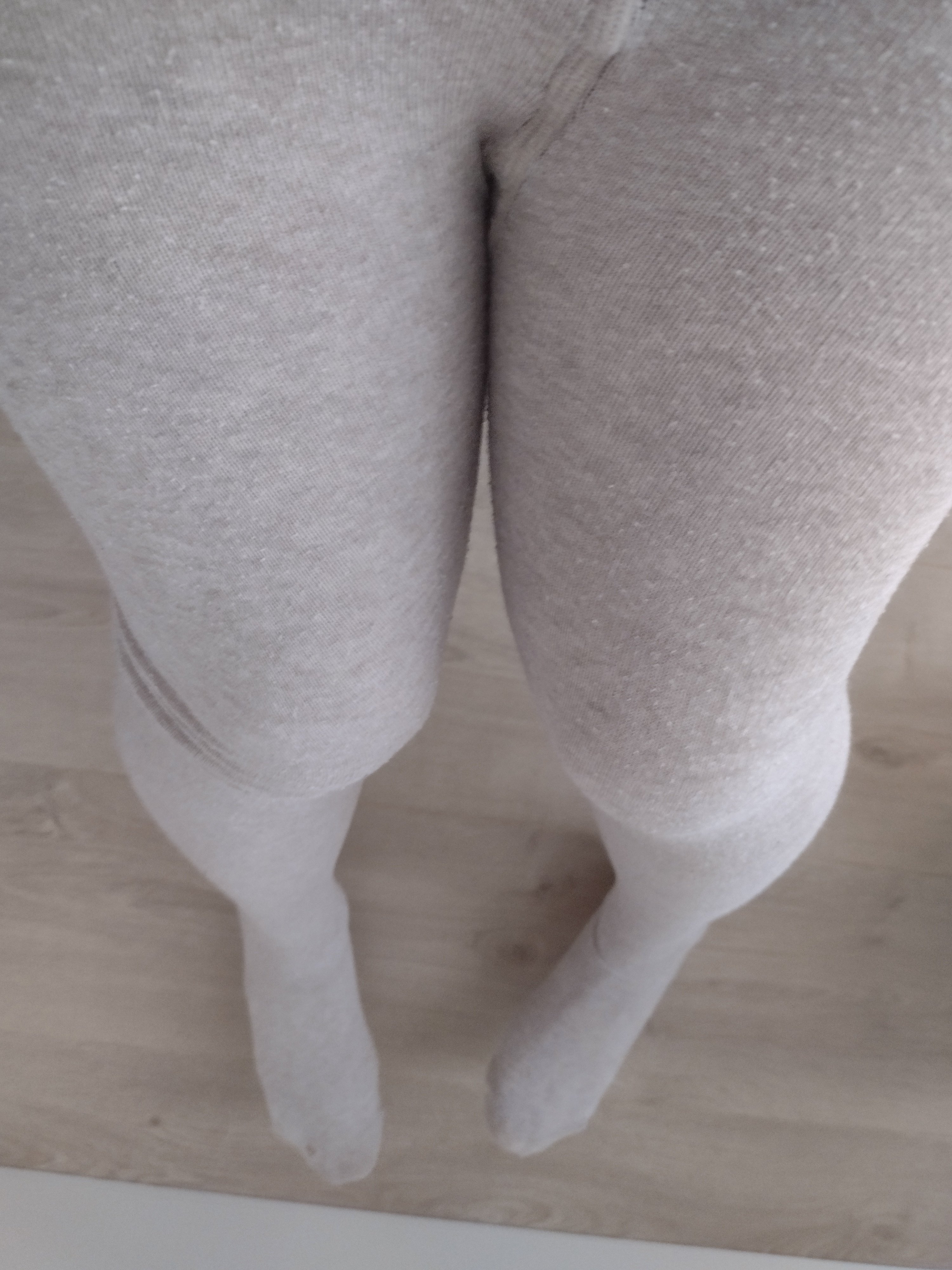Oatmeal Ribbed Tights