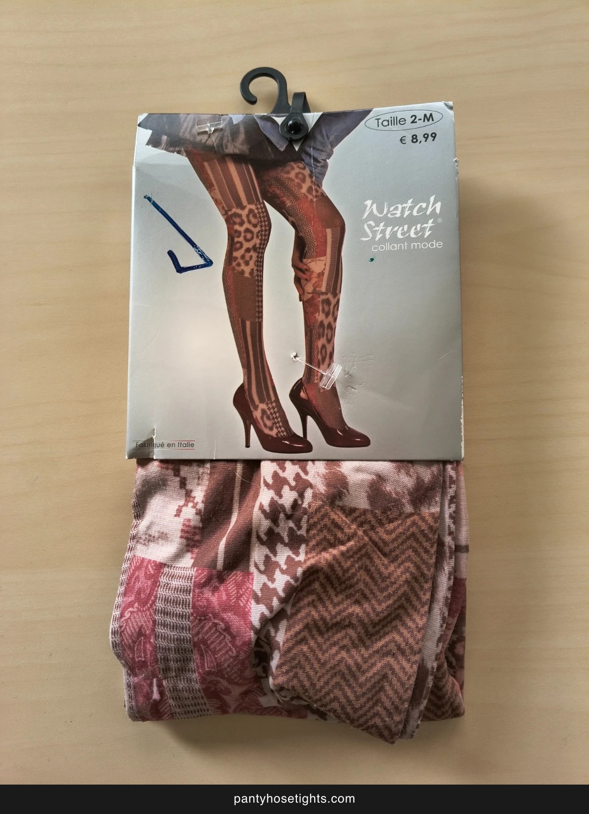 Pink Patchwork Print Tights photo 2