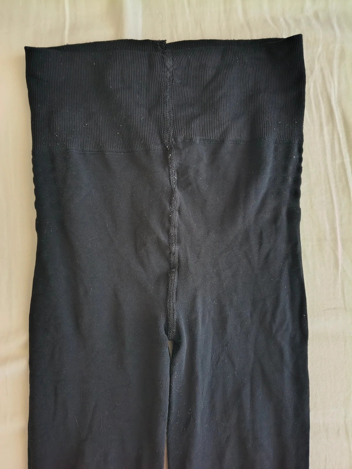 Black Ribbed Cotton-Feel Leggings photo 12