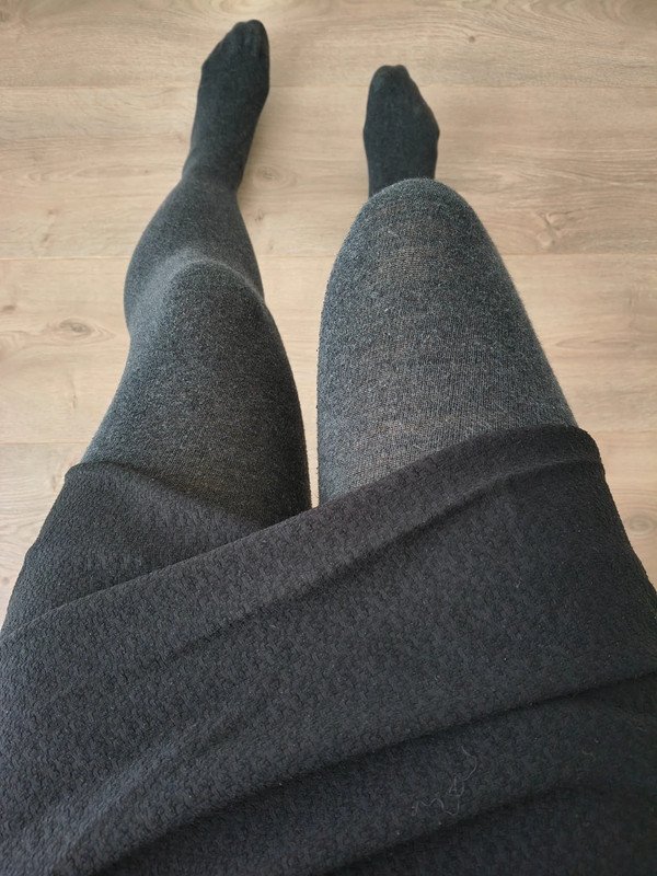 Charcoal Grey Cotton-Feel Tights