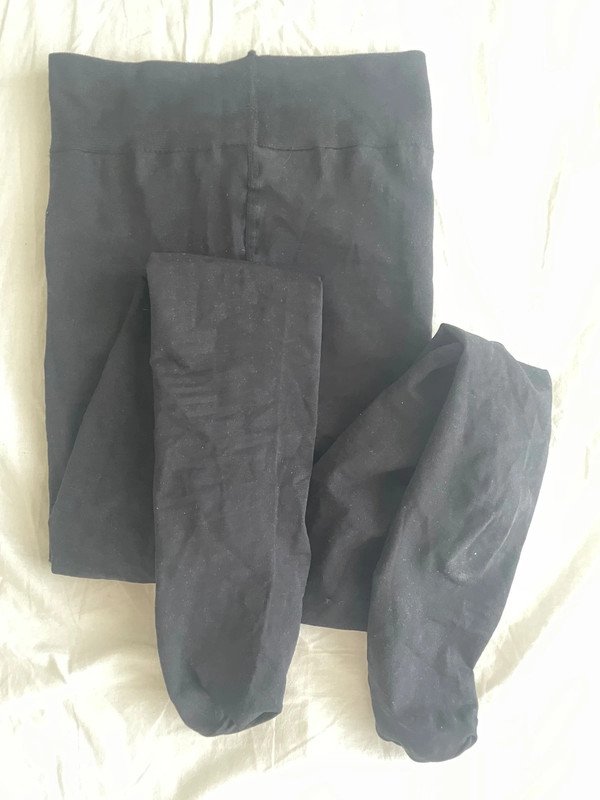 Simple Black Opaque Tights with High Waist photo 15