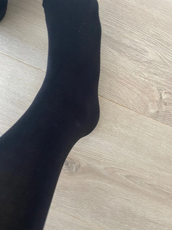 Simple Black Opaque Tights with High Waist photo 3