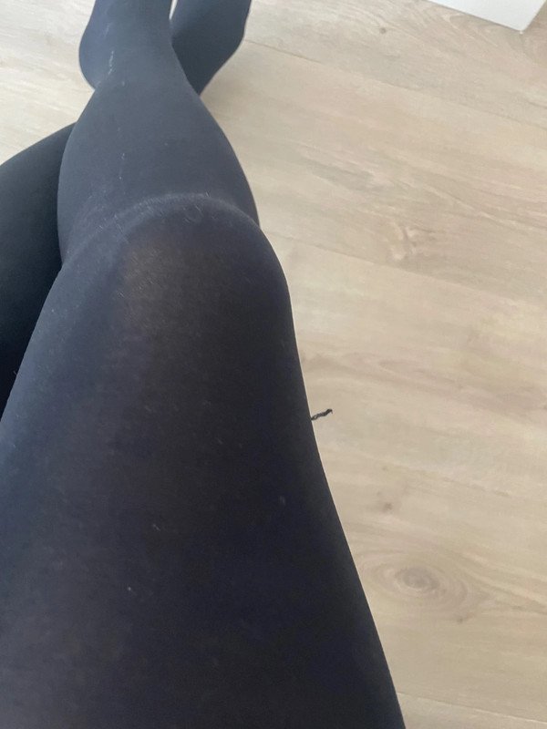 Simple Black Opaque Tights with High Waist photo 6