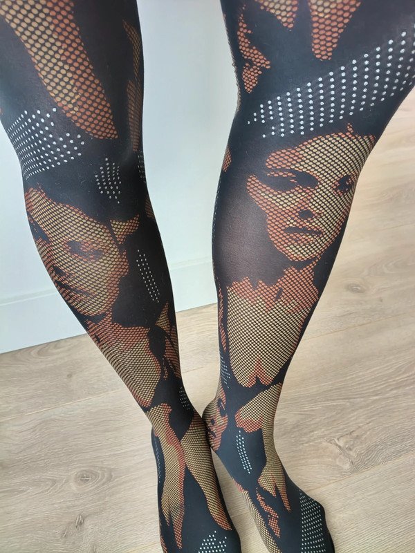 Vintage Fantasy Face Print Tights photo 8