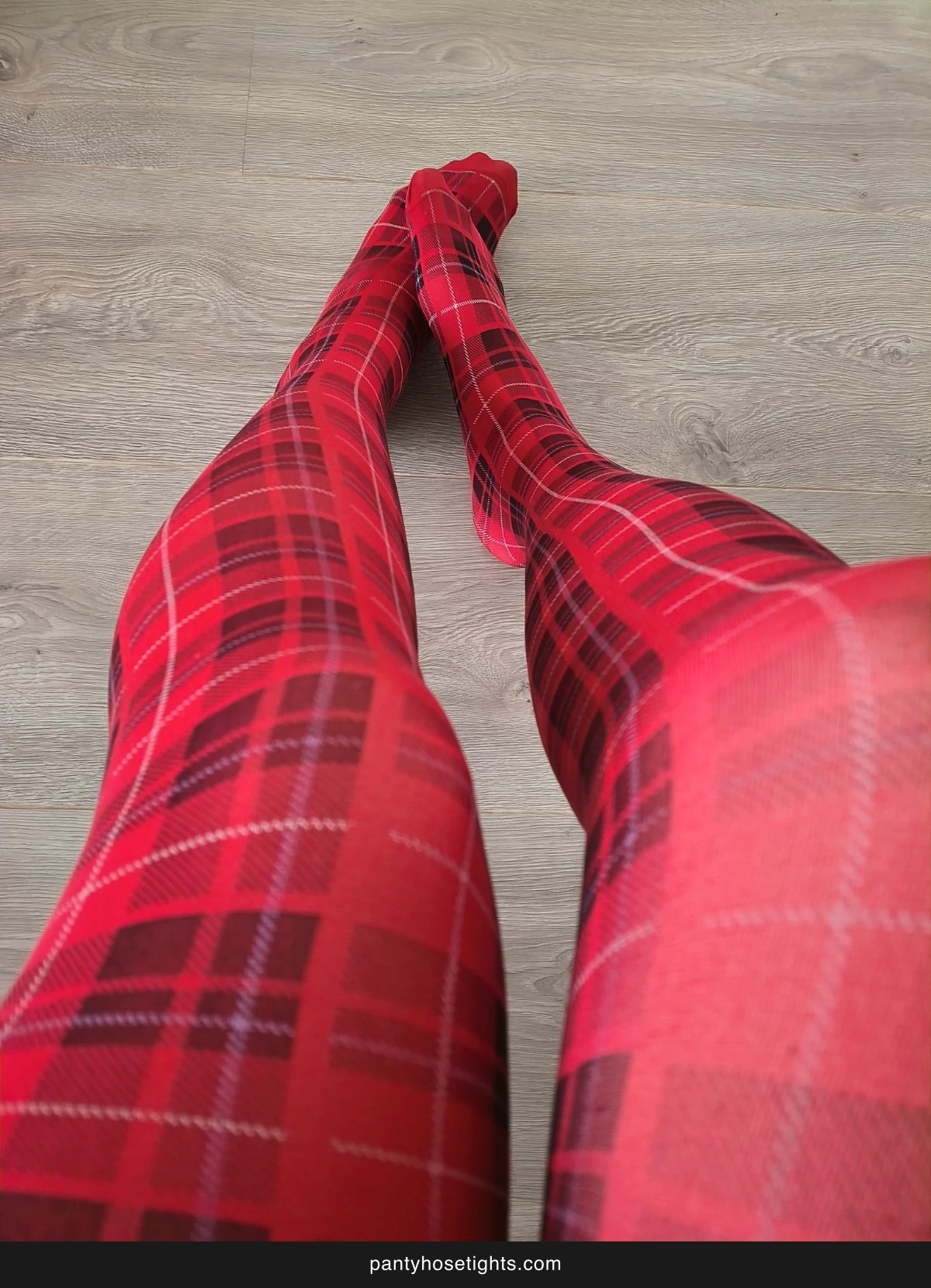 Red Tartan Plaid Tights