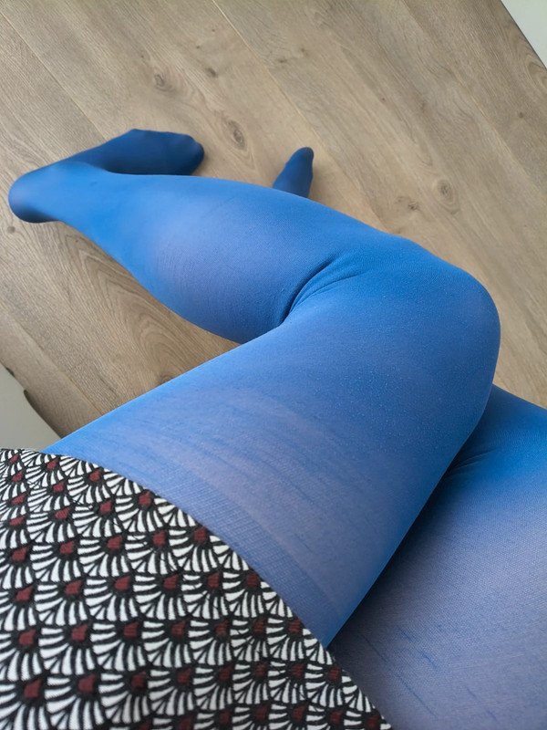 Semi-Sheer Cobalt Blue Tights photo 2