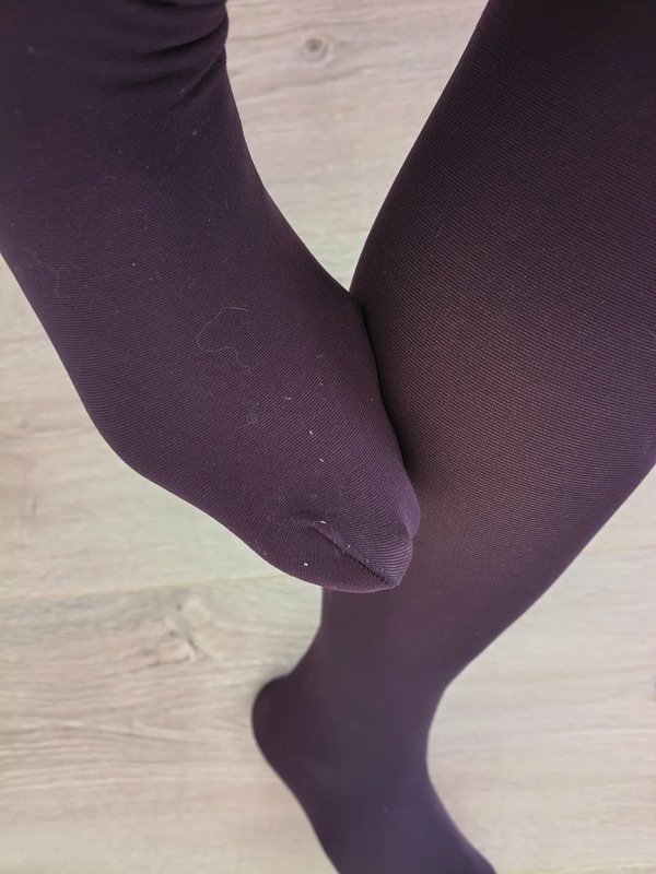 Semi-Sheer Burgundy Tights photo 7