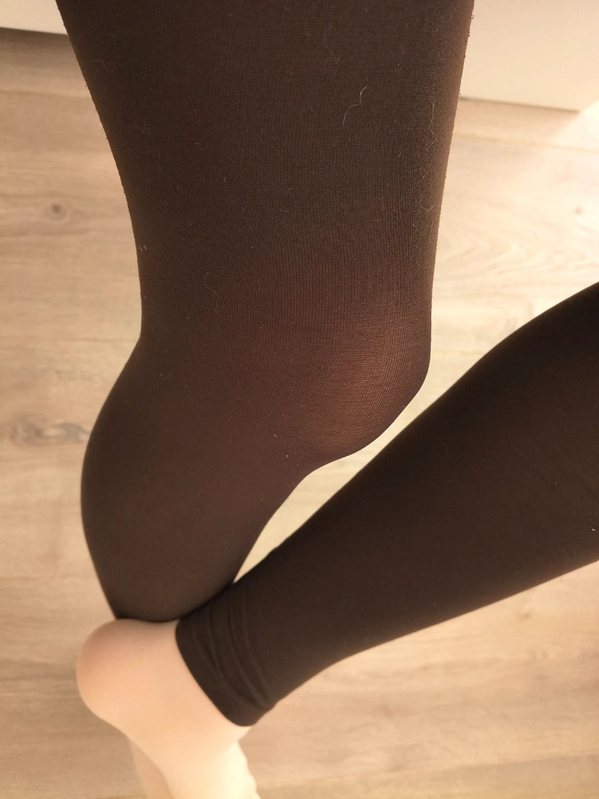 Espresso Brown Footless Tights photo 6