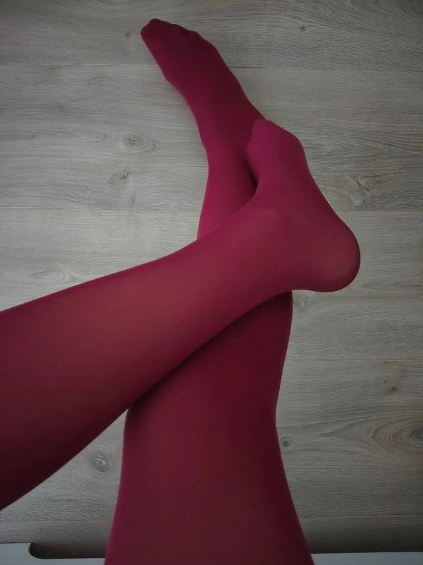 Deep Wine Semi-Opaque Tights photo 2