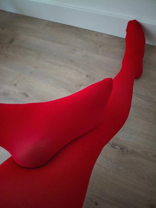Bold Red Semi-Opaque Tights photo 4