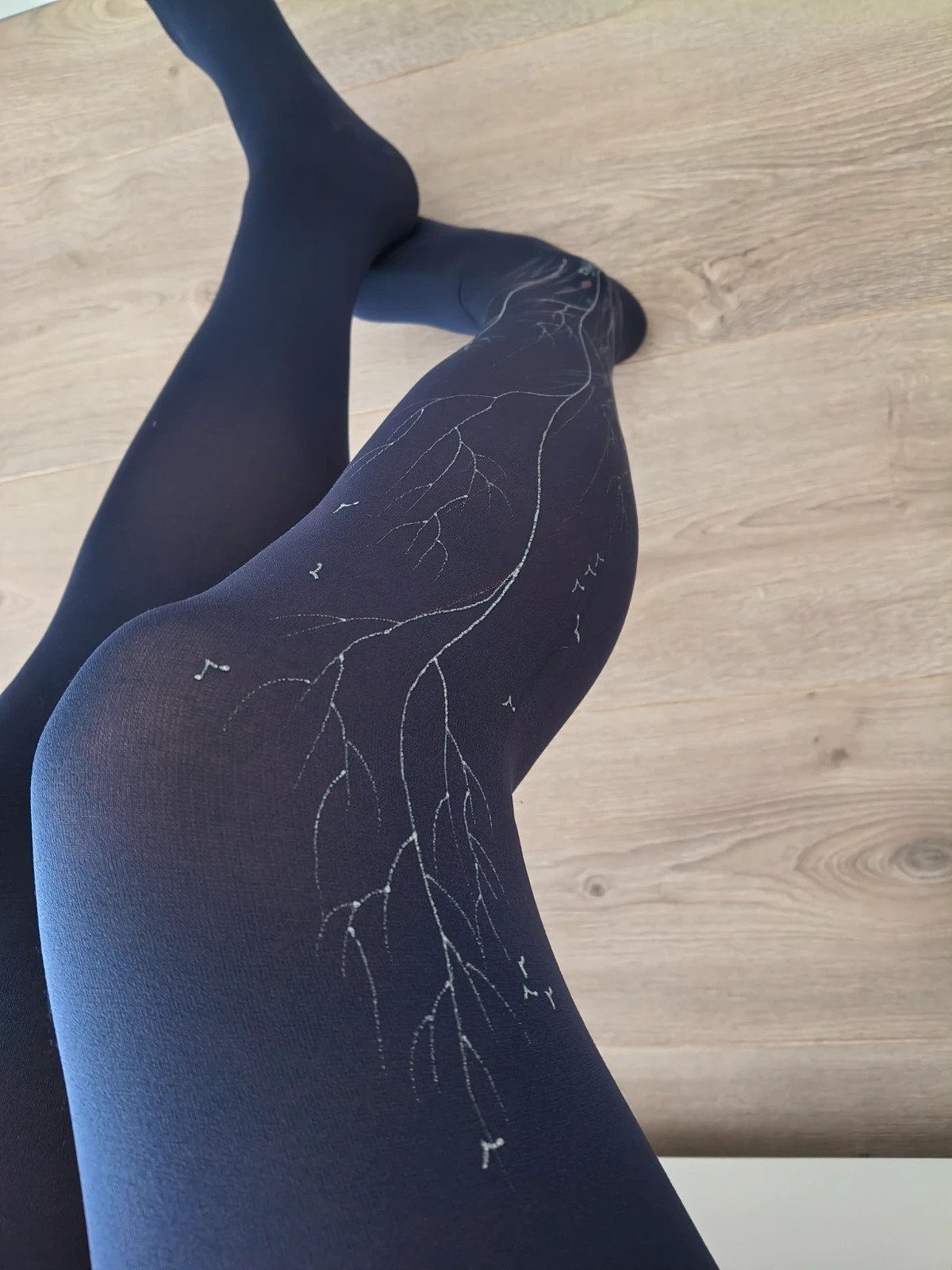 Silver Branch Deep Purple Tights