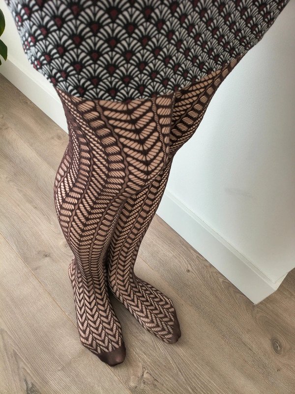 Brown Leaf Lace Tights photo 13