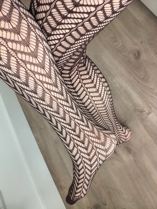 Brown Leaf Lace Tights photo 3