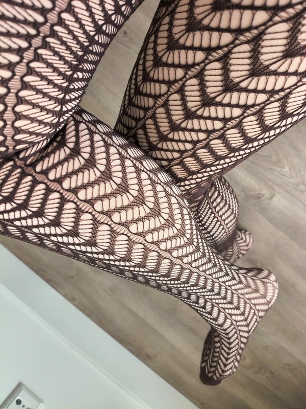 Brown Leaf Lace Tights photo 4