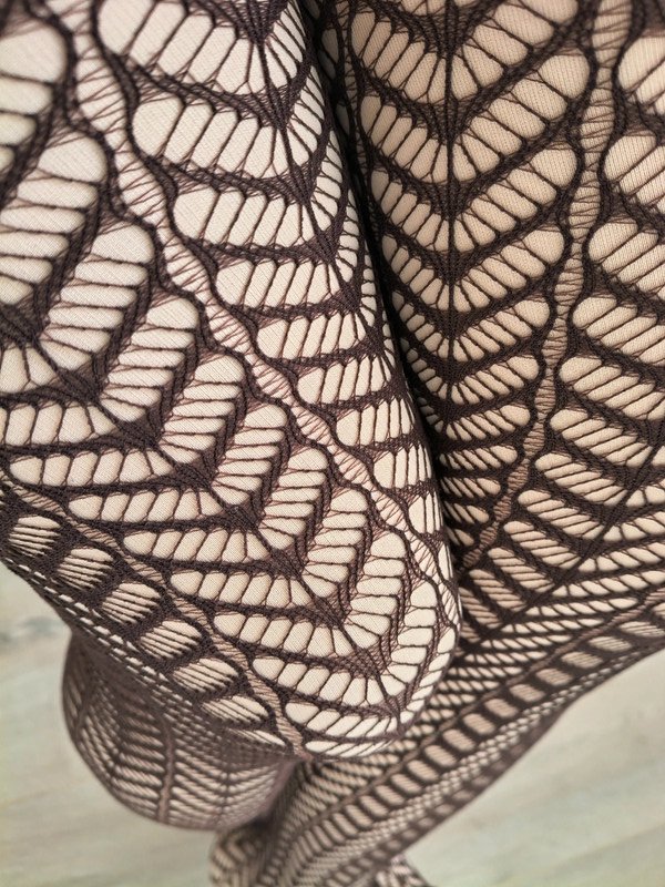 Brown Leaf Lace Tights photo 6