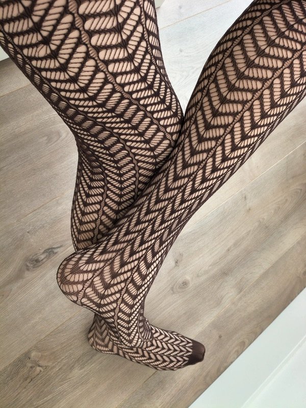 Brown Leaf Lace Tights photo 7
