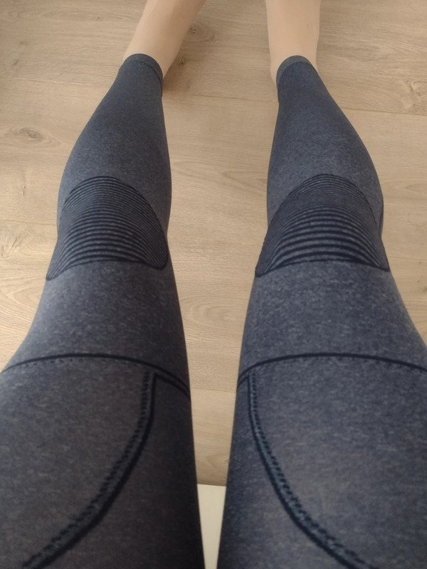 Vintage Denim-Print Leggings