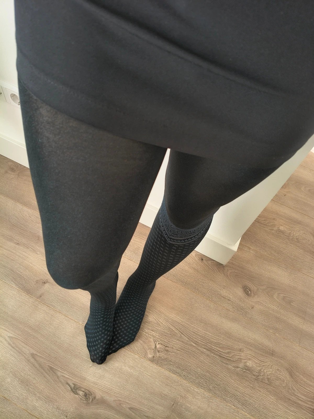 Faux Thigh-High Jacquard Tights photo 5